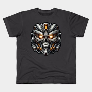 Biomech Skull S01 D12 Kids T-Shirt